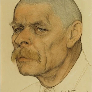 Portrait of the author Maxim Gorky (1868-1939), 1921. Artist: Andreev, Nikolai Andreevich (1873-1932)