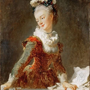Portrait of the ballerina Marie-Madeleine Guimard (1743-1816). Artist: Fragonard, Jean Honore (1732-1806)