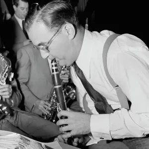Portrait of Benny Goodman, 400 Restaurant, New York, N.Y. ca. July 1946. Creator: William Paul Gottlieb Portrait of Benny Goodman, 400 Restaurant, New York, N.Y. ca. July 1946. Creator: William Paul Gottlieb