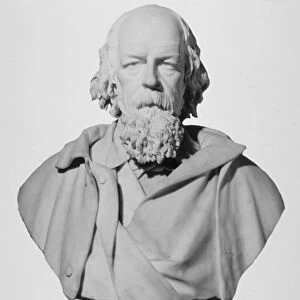 Portrait bust of Alfred, Lord Tennyson, English poet, 1896