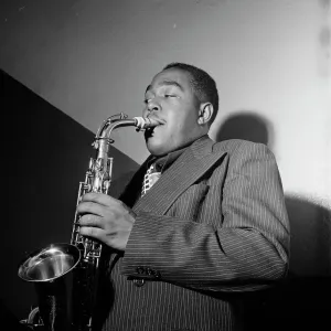 Portrait of Charlie Parker, Carnegie Hall, New York, N.Y. ca. 1947. Creator: William Paul Gottlieb Portrait of Charlie Parker, Carnegie Hall, New York, N.Y. ca. 1947. Creator: William Paul Gottlieb