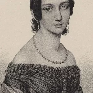 Portrait of Clara Schumann (1819-1896), 1838