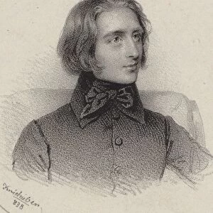 Portrait of the Composer Franz Liszt (1811-1886), 1838. Creator: Kriehuber, Josef (1800-1876)