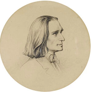 Portrait of the Composer Franz Liszt (1811-1886). Artist: Preller, Friedrich, the Elder