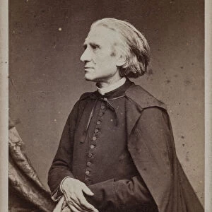Portrait of the Composer Franz Liszt (1811-1886). Creator: Hanfstaengl, Erwin (1837-1905)