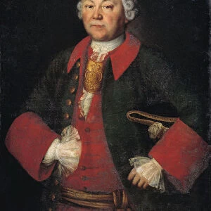 Portrait of Count Ivan Terentyevich Meshchersky, 1756. Artist: Kolokolnikov, Mina Lukich (1707-1775)
