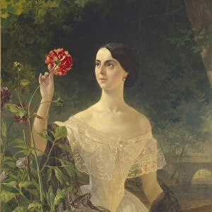 Portrait of Countess Sophia Bobrinskaya, nee Samoylova (1797-1866), 1849. Artist: Briullov, Karl Pavlovich (1799-1852)