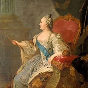 Portrait of Empress Catherine II (1729-1796), 1763. Artist: Rokotov, Fyodor Stepanovich (1735-1808)