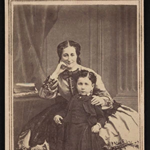 Portrait of Euge´nie de Montijo (1826-1920) and Son, Circa 1860s. Creator: E. & H. T. Anthony. Portrait of Euge´nie de Montijo (1826-1920) and Son, Circa 1860s. Creator: E. & H. T. Anthony