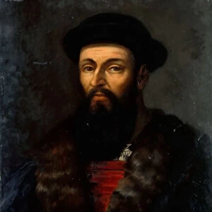 Portrait of Ferdinand Magellan (1470-1521). Artist: Lariviere, Charles-Philippe (1798-1876)