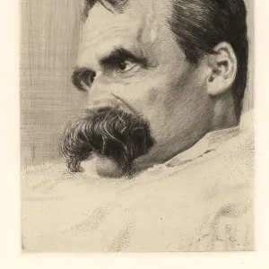 Portrait of Friederich Nietzsche, 1899-1900. Artist: Olde, Hans (1855-1917)