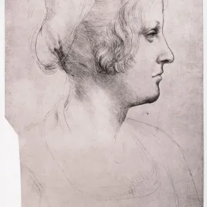 Portrait of a Girl with a Cap, 1493-1495. Artist: Leonardo da Vinci Portrait of a Girl with a Cap, 1493-1495. Artist: Leonardo da Vinci