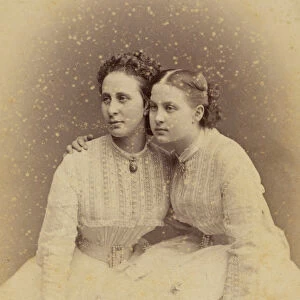 Portrait of Grand Duchess Alexandra Iosifovna (1830-1911) and Grand Duchess Olga Constantinovna of R