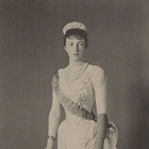 Portrait of Grand Duchess Anastasia Mikhailovna of Russia (1860-1922), 1889. Creator: Anonymous