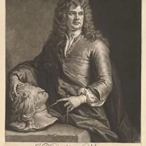 Portrait of Grinling Gibbons, 1690. Creator: John Smith