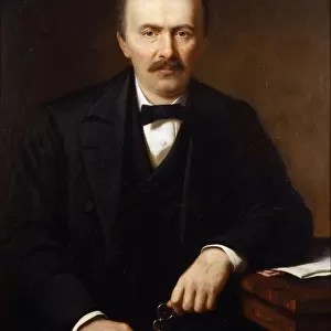 Portrait of Heinrich Schliemann (1822-1890), ca 1866. Creator: Hodges, Sydney (1829-1900)