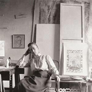 Portrait of Hilma af Klingt (1862-1944), c. 1900. Creator: Anonymous