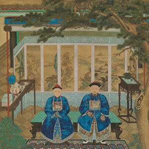 Portrait of an imperial censor and his wife, late 18th-early 19th century. Creator: Unknown