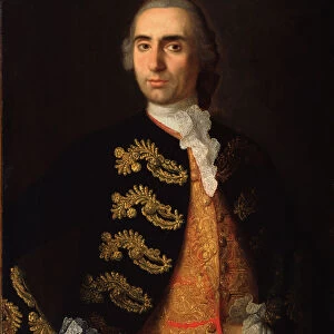 Portrait of Ivan Kotsarev, 1757-1759. Artist: Vishnyakov, Ivan Yakovlevich (1699-1761)