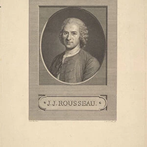 Portrait of Jean-Jacques Rousseau, 1777. Creator: Augustin de Saint-Aubin