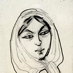 Portrait of Jeanne Duval, mid 19th century. Artist: Charles Pierre Baudelaire