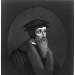 Portrait of John Calvin (1509-1564), Early 19th cen Artist: Anonymous