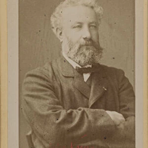 Portrait of Jules Verne (1828-1905), c. 1870. Creator: Photo studio Nadar