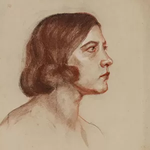 Portrait of a lady (recto), undated. (c1930s) Creator: Anny Dollschein
