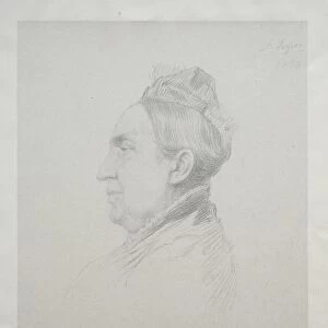 Portrait of Madame Kemp in Profile (2nd Plate). Creator: Alphonse Legros (French, 1837-1911)