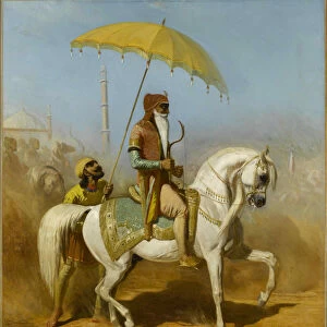 Portrait of Maharaja Ranjit Singh. Creator: De Dreux, Alfred (1810-1860)