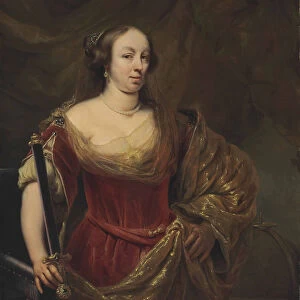 Portrait of Marie Louise Gonzaga (1611-1667), Queen of Poland. Creator: Bol, Ferdinand (1616-1680)