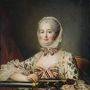 Portrait of the Marquise de Pompadour (1721-1764). Artist: Drouais, Francois-Hubert (1727-1775)