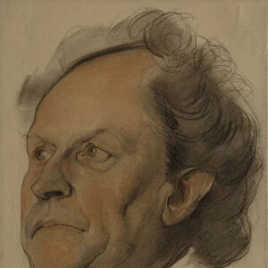Portrait of Martin Andersen Nexo (1869-1954), 1922. Artist: Andreev, Nikolai Andreevich (1873-1932)