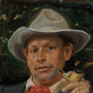 Portrait of Martin Andersen Nexo. Artist: Ancher, Michael (1849-1927)