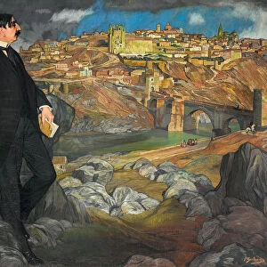 Portrait of Maurice Barres, 1913. Creator: Zuloaga y Zabaleto, Ignacio (1870-1945)