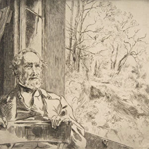 Portrait of Meyer-Heine, 1872. Creator: Felix Bracquemond