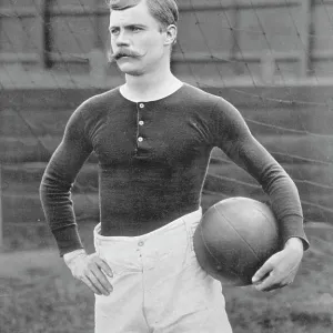 Portrait of the Millwall Athletic footballer A Geddes, 1896. Creator: Symmons & Thiele Portrait of the Millwall Athletic footballer A Geddes, 1896. Creator: Symmons & Thiele