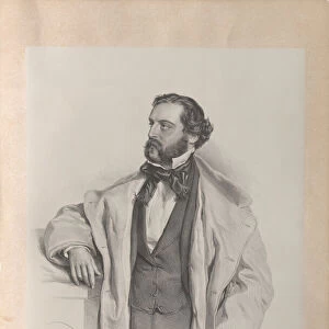 Portrait of the Opera singer Achille De Bassini (1819-1881), 1854