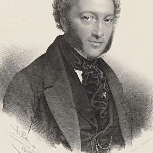 Portrait of pianist and composer Ignaz Moscheles (1794-1870), 1848. Creator: Brandt, A