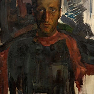 Portrait of the Poet Nikolay Gumilyov (1886-1921). Artist: Malyavin, Filipp Andreyevich (1869-1940)