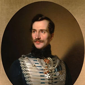 Portrait of Prince Mikhail Fyodorovich Golitsyn (1800-1873), Early 1840s. Artist: Kozina, Sandor (1808-1873)