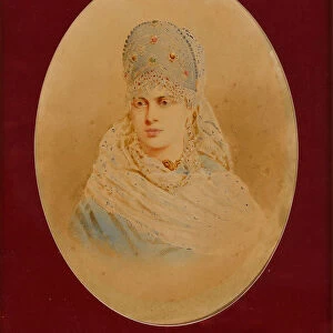 Portrait of Princess Zinaida Yusupova, 1890s. Artist: Alexandrovsky, Stepan Fyodorovich (1843-1906)