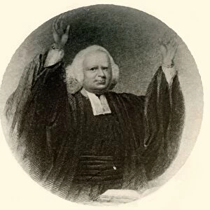 Portrait of Rev. George Whitefield in gown and wig worn in New England, c1750, (1937)