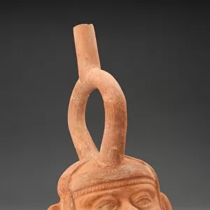 Portrait Vessel of a Figure with Grimacing Face, 100 B. C. / A. D. 500. Creator: Unknown