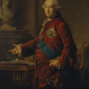 Portrait of Vice-Chancellor Prince Alexander Mikhaylovich Golitsyn (1723-1807), 1772. Artist: Levitsky, Dmitri Grigorievich (1735-1822)