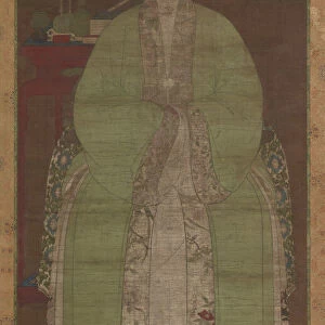 Portrait of a woman in green, Possibly Ming dynasty, (17th century?). Creator: Unknown