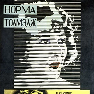 Poster of American actress and film star Norma Talmadge, 1926. Artist: Alexander Naumov