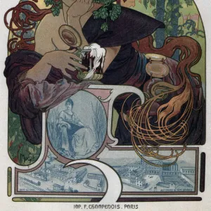 Poster for the Bieres de la Meuse, 1897. Artist: Mucha, Alfons Marie (1860-1939)