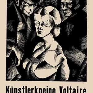 Poster for the opening of the Cabaret Voltaire on 1916-02-05, 1916
