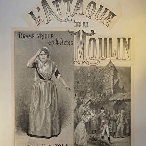 Poster for the Opera L attaque du moulin by Alfred Bruneau, 1893